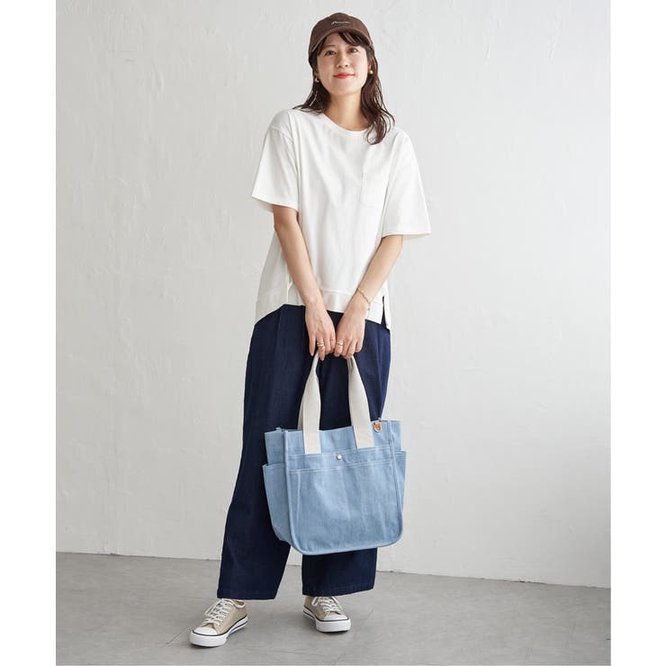 冷感コットン半袖ポケットTシャツ | ikka  | 詳細画像14 