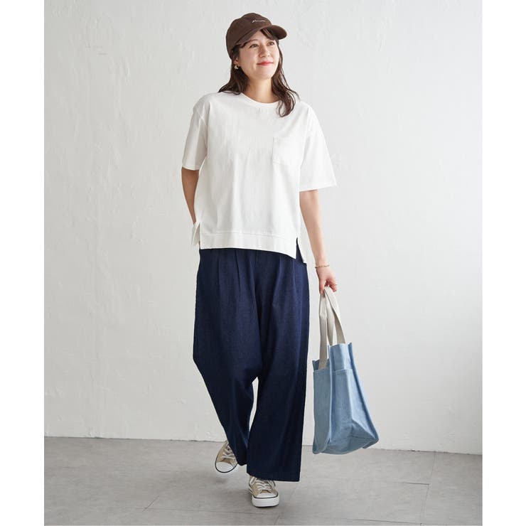 冷感コットン半袖ポケットTシャツ | ikka  | 詳細画像15 