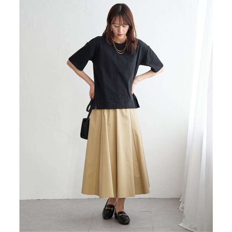 冷感コットン半袖ポケットTシャツ | ikka  | 詳細画像17 