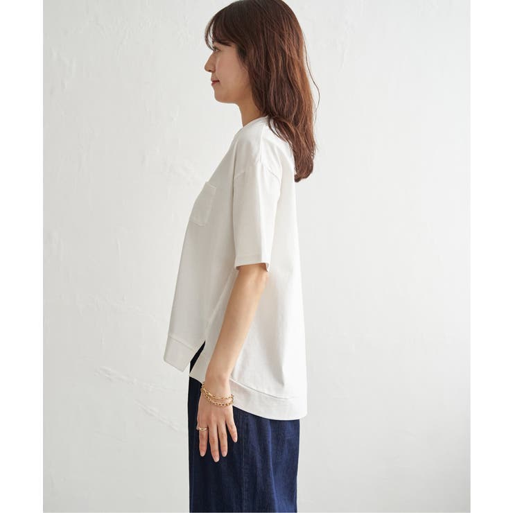 冷感コットン半袖ポケットTシャツ | ikka  | 詳細画像27 