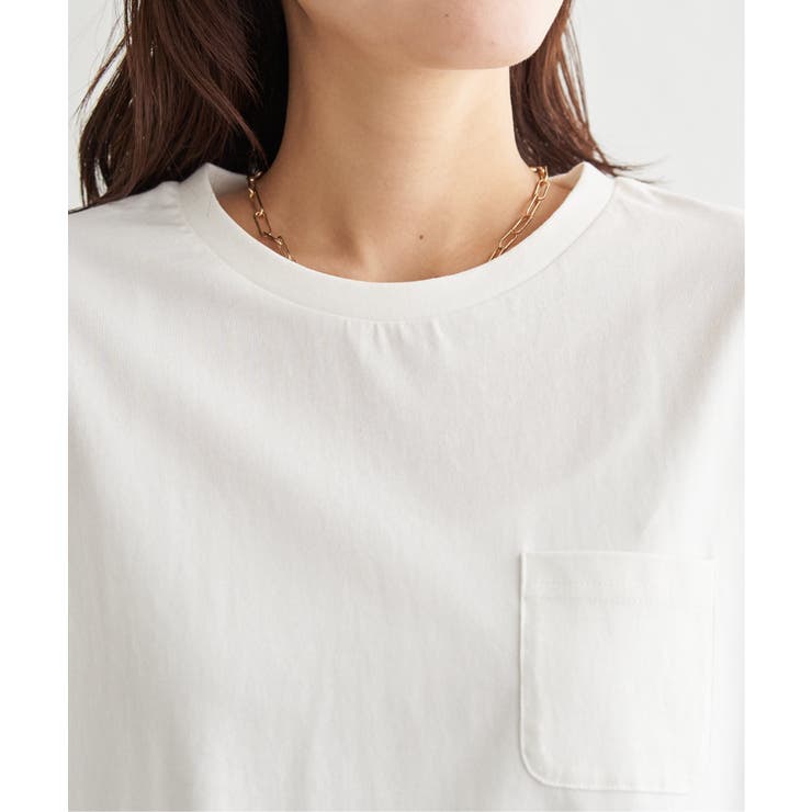 冷感コットン半袖ポケットTシャツ | ikka  | 詳細画像32 