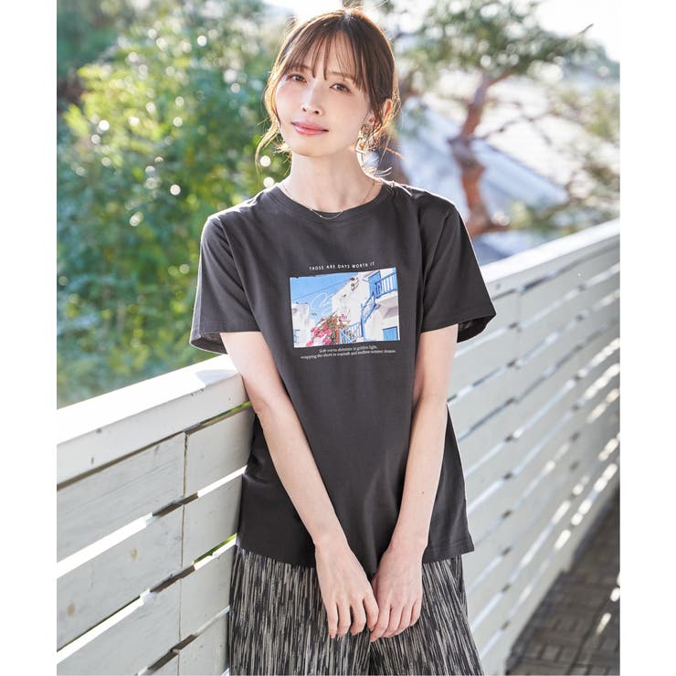 冷感ロゴフォトプリントTシャツ | ikka  | 詳細画像2 