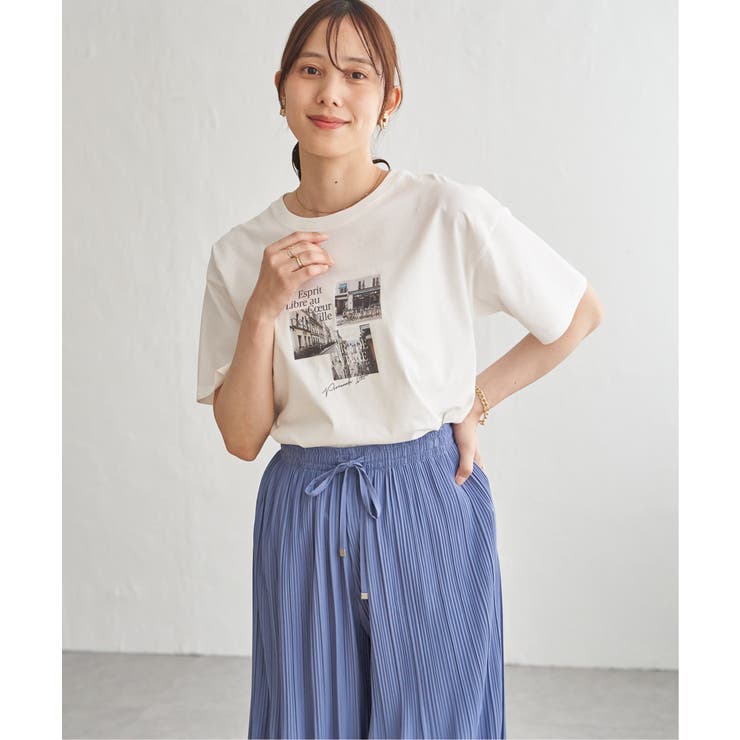【接触冷感】ロゴフォトプリントTシャツ | ikka  | 詳細画像6 
