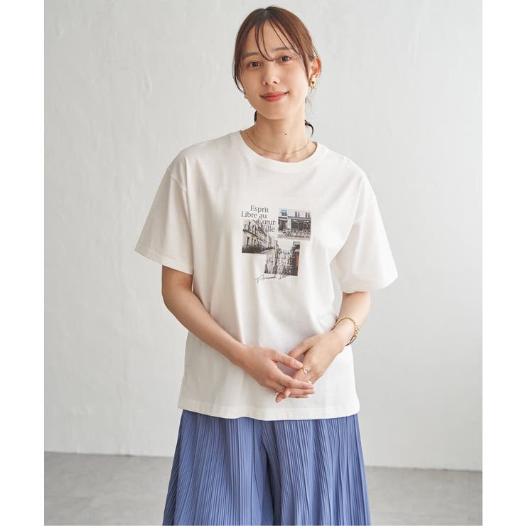【接触冷感】ロゴフォトプリントTシャツ | ikka  | 詳細画像9 