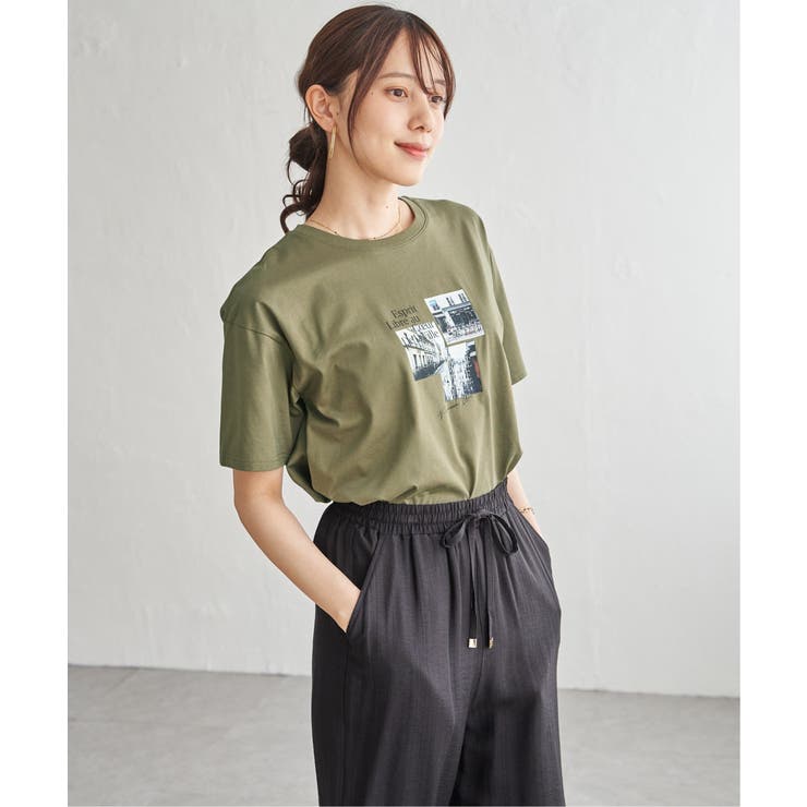 【接触冷感】ロゴフォトプリントTシャツ | ikka  | 詳細画像24 