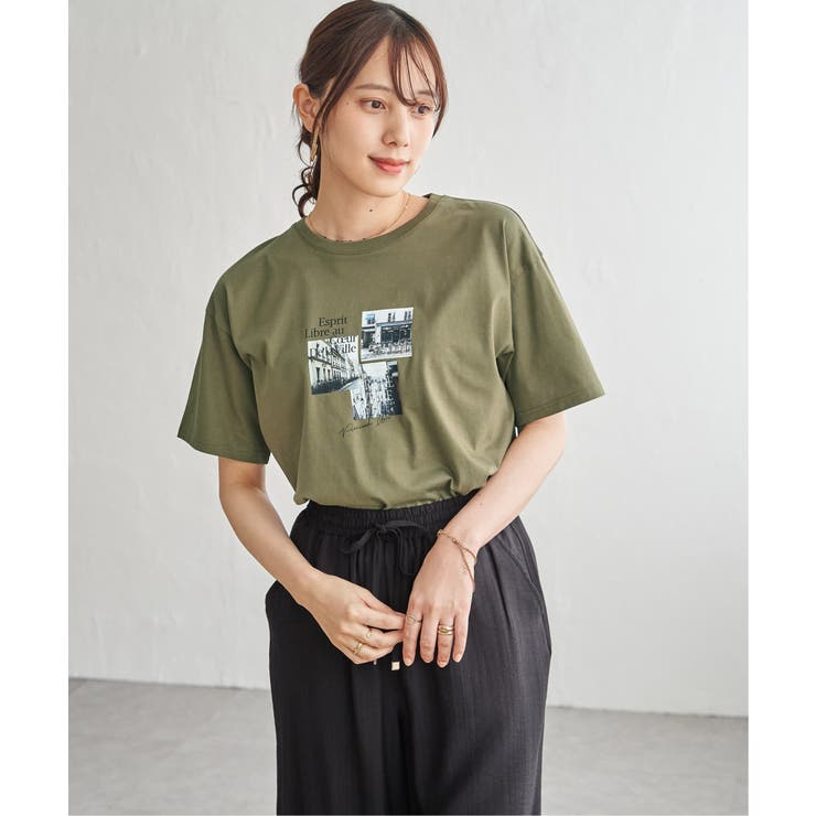 【接触冷感】ロゴフォトプリントTシャツ | ikka  | 詳細画像25 