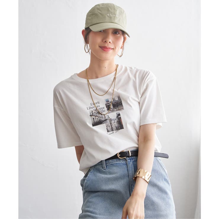 【接触冷感】ロゴフォトプリントTシャツ | ikka  | 詳細画像2 