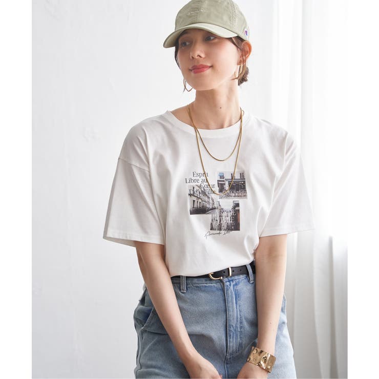 【接触冷感】ロゴフォトプリントTシャツ | ikka  | 詳細画像3 