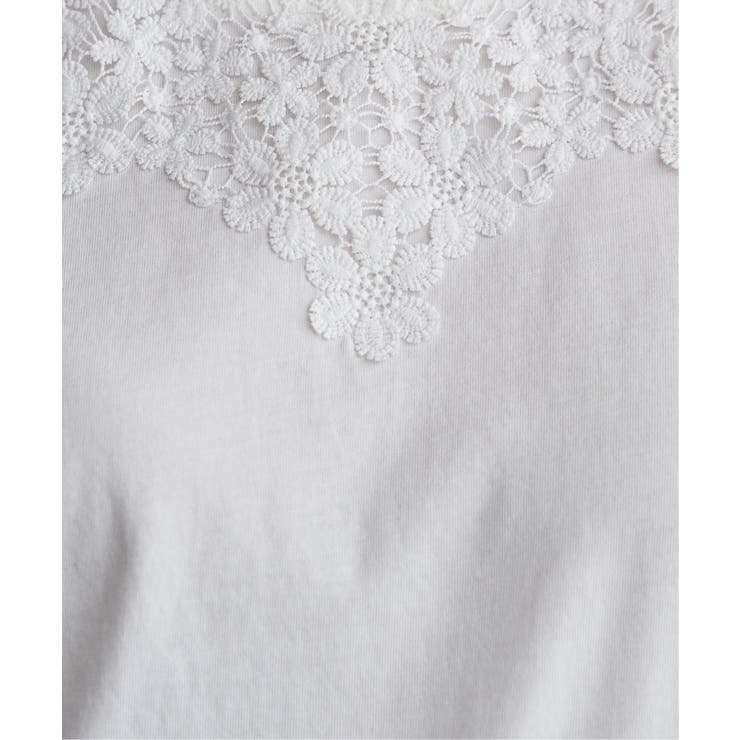 【接触冷感／UVカット】コットンUSA前後レースタンクトップ | ikka  | 詳細画像21 