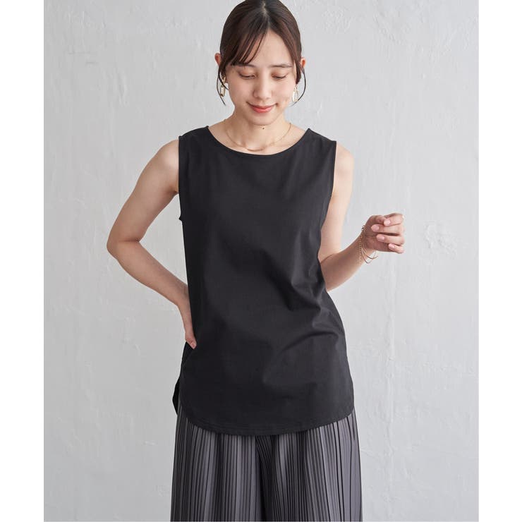 【雑誌InRed6月号掲載】コットンUSA裾ラウンドノースリプルオーバー【接触冷… | ikka  | 詳細画像8 