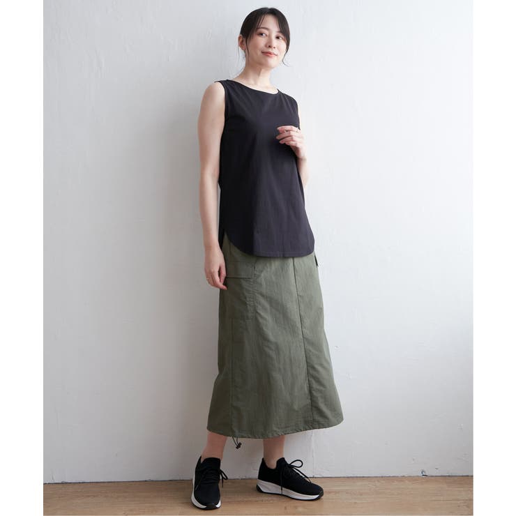 【雑誌InRed6月号掲載】コットンUSA裾ラウンドノースリプルオーバー【接触冷… | ikka  | 詳細画像11 