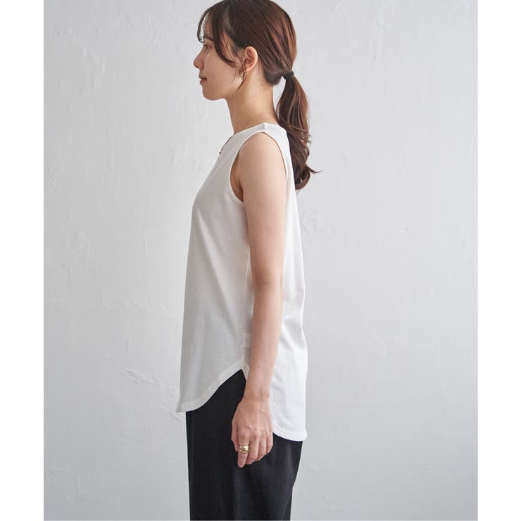 【雑誌InRed6月号掲載】コットンUSA裾ラウンドノースリプルオーバー【接触冷… | ikka  | 詳細画像16 