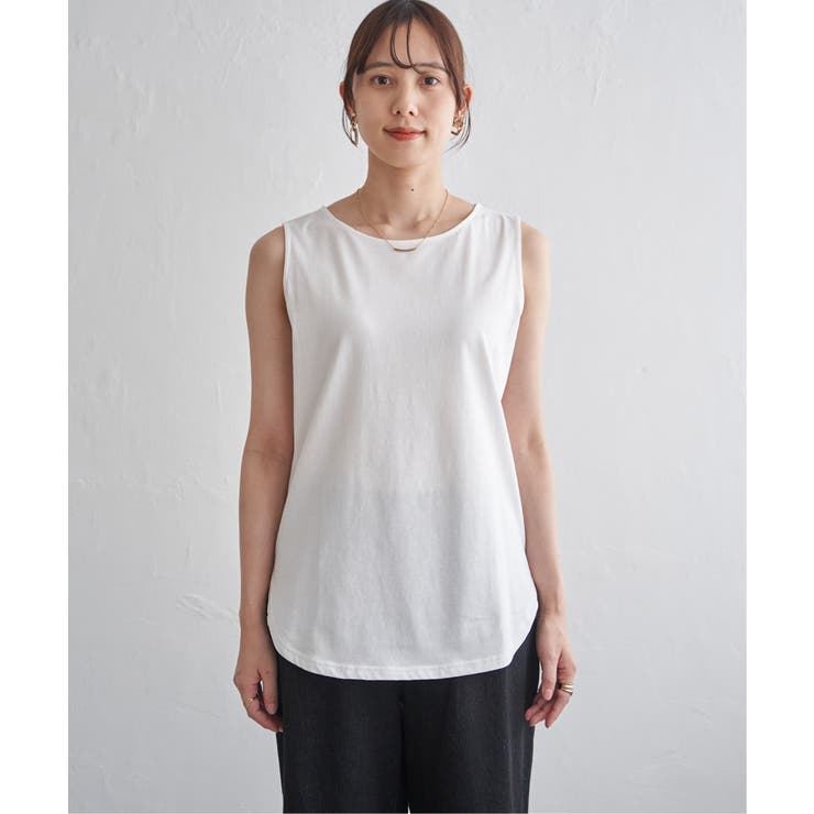 【雑誌InRed6月号掲載】コットンUSA裾ラウンドノースリプルオーバー【接触冷… | ikka  | 詳細画像18 