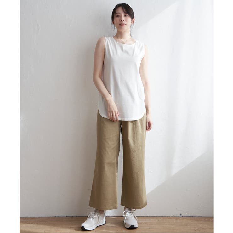 【雑誌InRed6月号掲載】コットンUSA裾ラウンドノースリプルオーバー【接触冷… | ikka  | 詳細画像4 