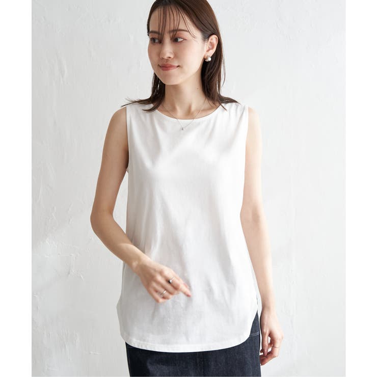 【雑誌InRed6月号掲載】コットンUSA裾ラウンドノースリプルオーバー【接触冷… | ikka  | 詳細画像5 