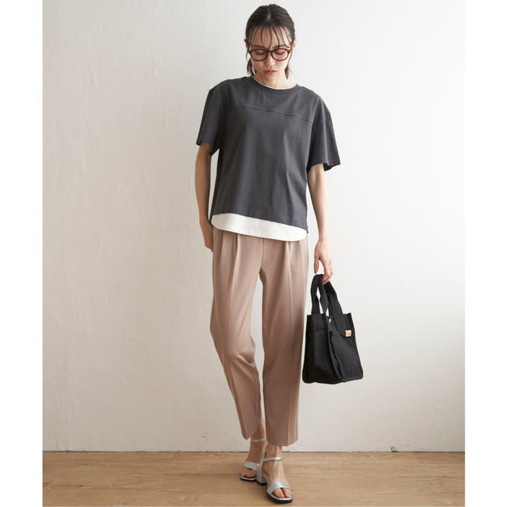 コットンUSA裾レイヤードTシャツ | ikka  | 詳細画像11 