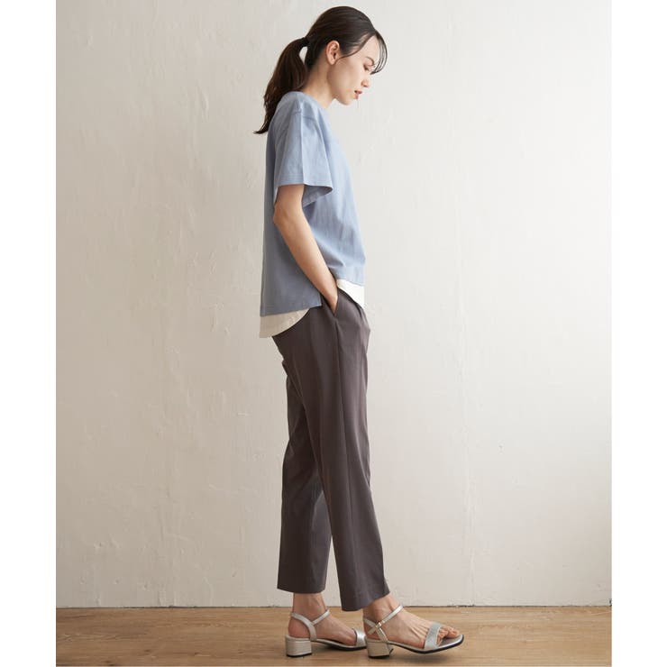 コットンUSA裾レイヤードTシャツ | ikka  | 詳細画像14 