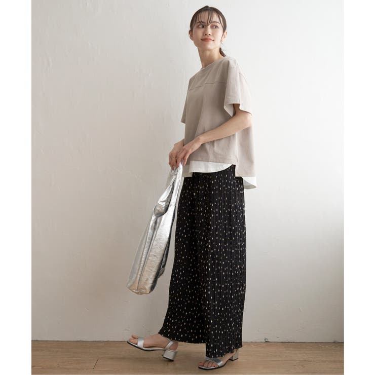 コットンUSA裾レイヤードTシャツ | ikka  | 詳細画像17 