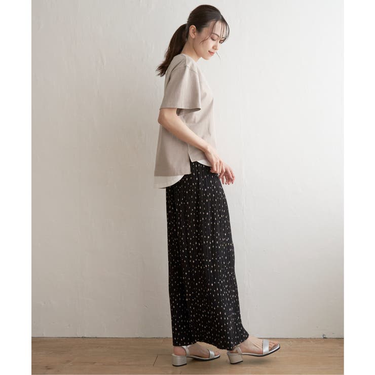 コットンUSA裾レイヤードTシャツ | ikka  | 詳細画像18 