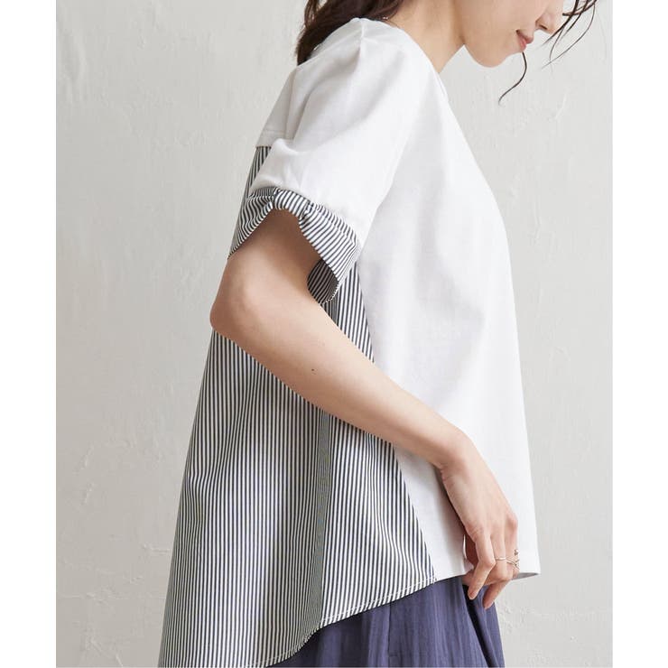 オフホワイト | 【親子コーデ】袖リボン切り替えプルオーバー  | ikka 