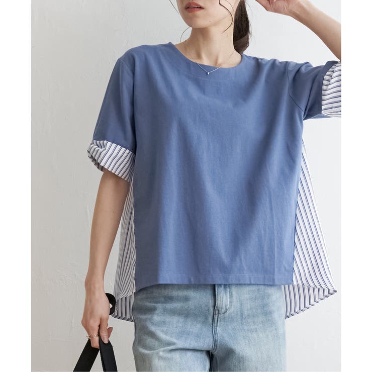 スカイブルー | 【親子コーデ】袖リボン切り替えプルオーバー  | ikka 