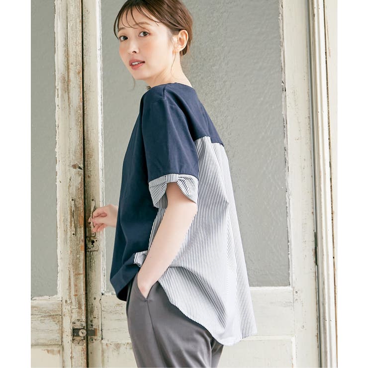 【親子コーデ】袖リボン切り替えプルオーバー  | ikka  | 詳細画像1 