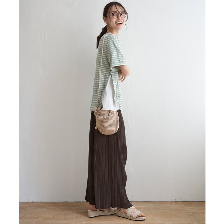 冷感サイド切替ボーダープルオーバー | ikka  | 詳細画像10 