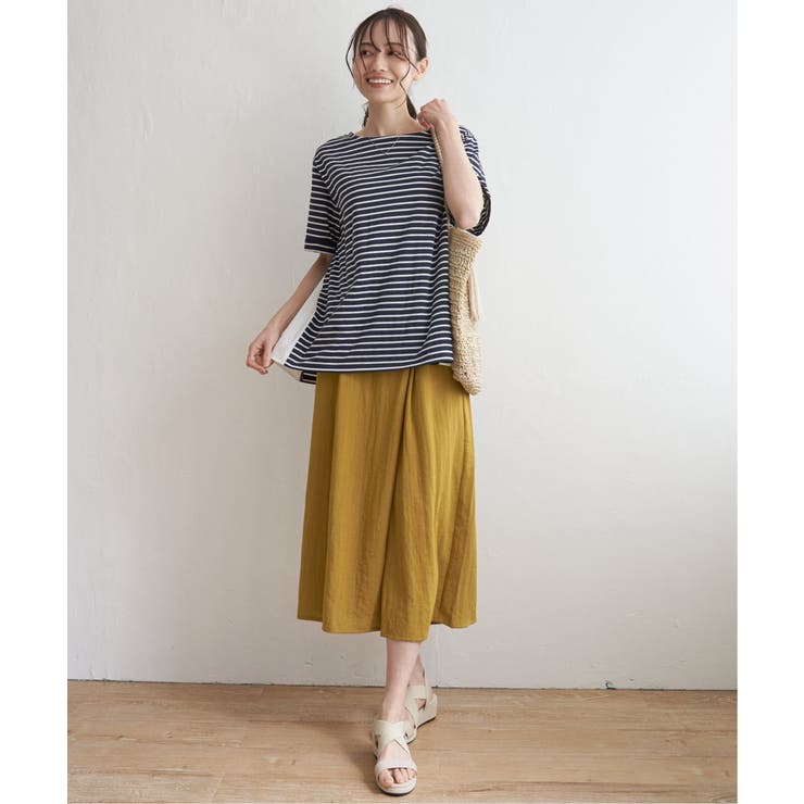 冷感サイド切替ボーダープルオーバー | ikka  | 詳細画像12 