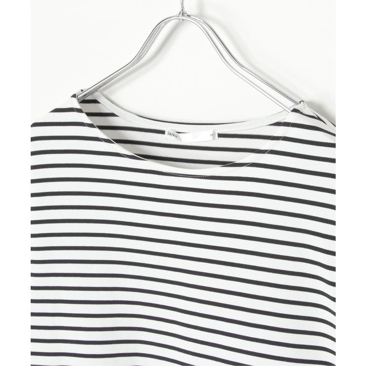 冷感サイド切替ボーダープルオーバー | ikka  | 詳細画像17 