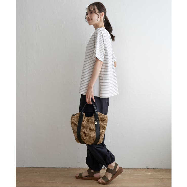 冷感サイド切替ボーダープルオーバー | ikka  | 詳細画像4 