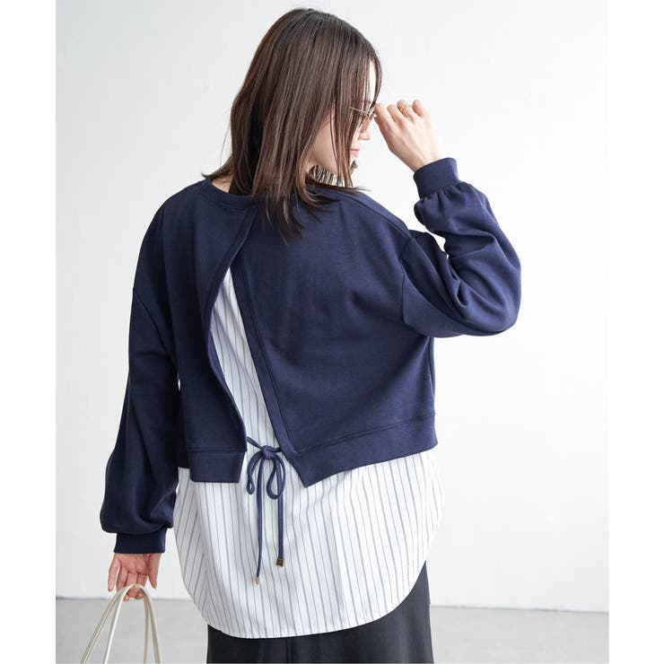 ポンチ切り替えレイヤードプルオーバー | ikka  | 詳細画像8 