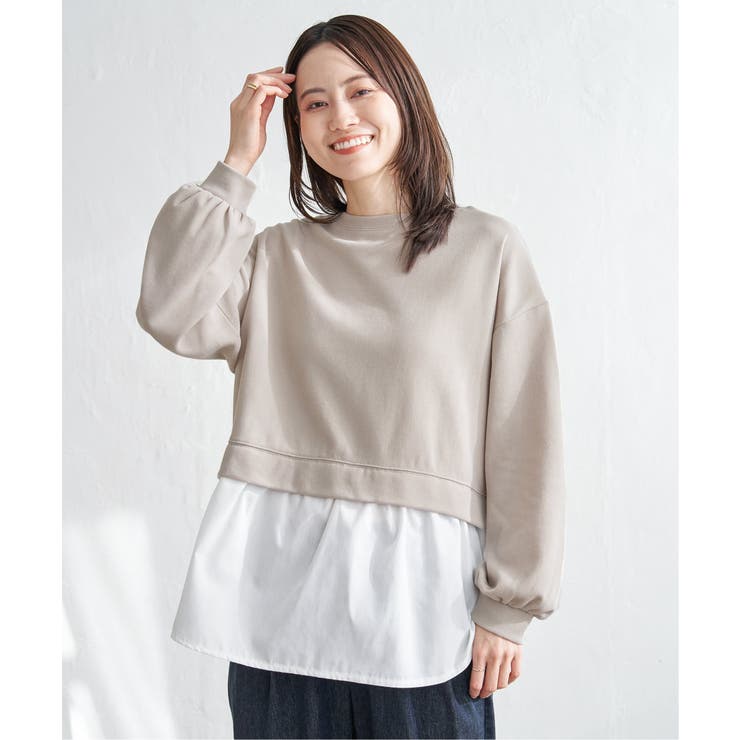 ポンチ切り替えレイヤードプルオーバー | ikka  | 詳細画像2 