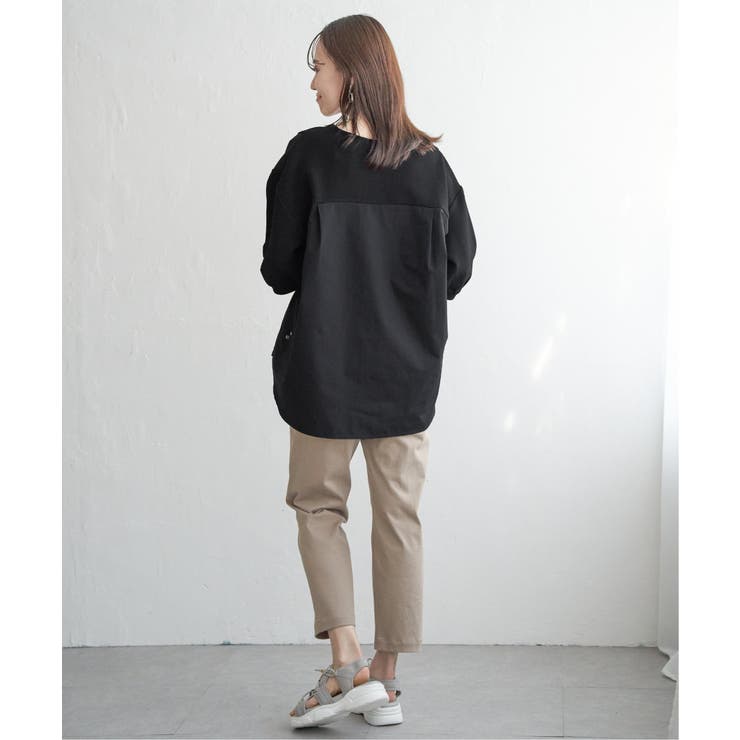 異素材切り替えサイドリボンプルオーバー | ikka  | 詳細画像12 