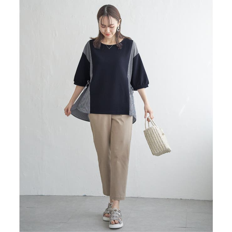 異素材切り替えサイドリボンプルオーバー | ikka  | 詳細画像14 