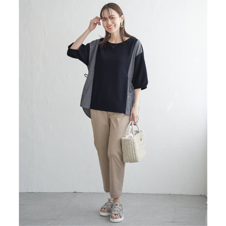 異素材切り替えサイドリボンプルオーバー | ikka  | 詳細画像15 