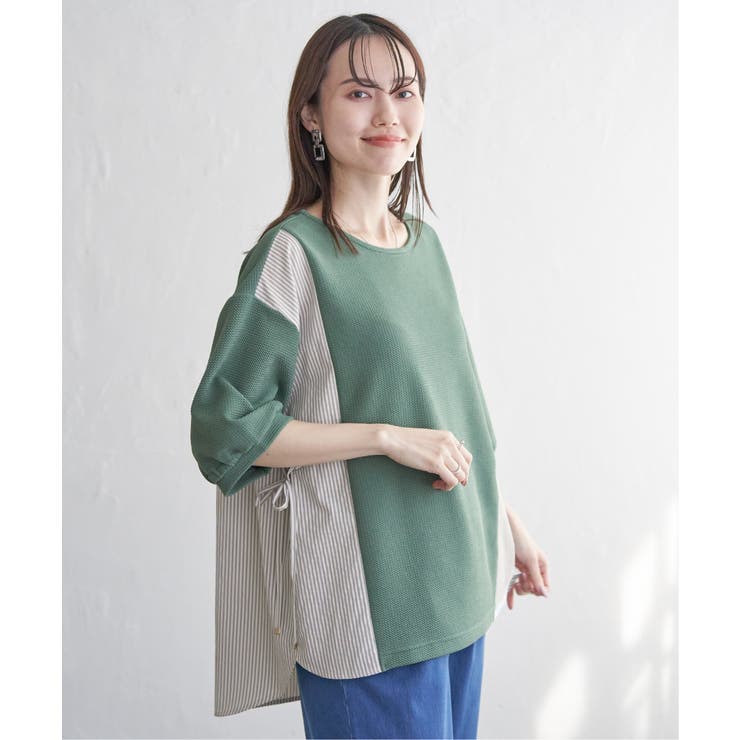 異素材切り替えサイドリボンプルオーバー | ikka  | 詳細画像21 