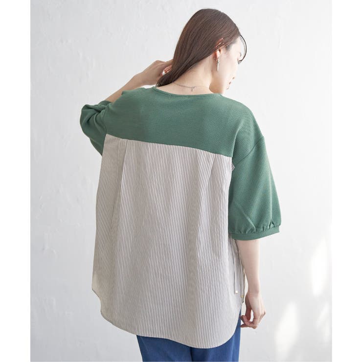 異素材切り替えサイドリボンプルオーバー | ikka  | 詳細画像22 