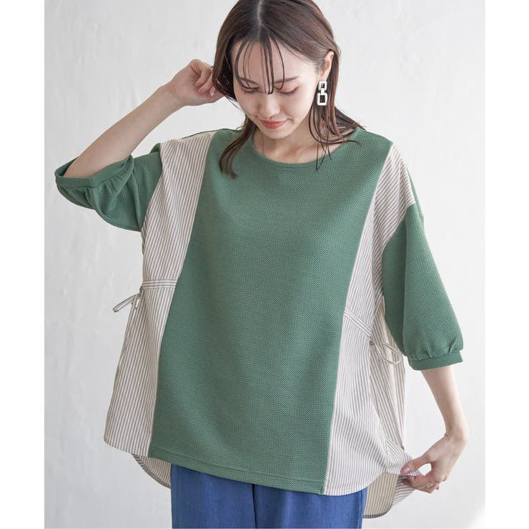 異素材切り替えサイドリボンプルオーバー | ikka  | 詳細画像23 