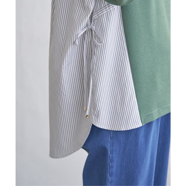 異素材切り替えサイドリボンプルオーバー | ikka  | 詳細画像28 