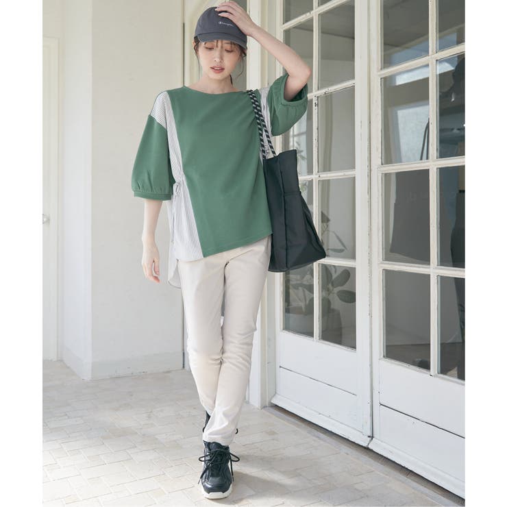 異素材切り替えサイドリボンプルオーバー | ikka  | 詳細画像4 