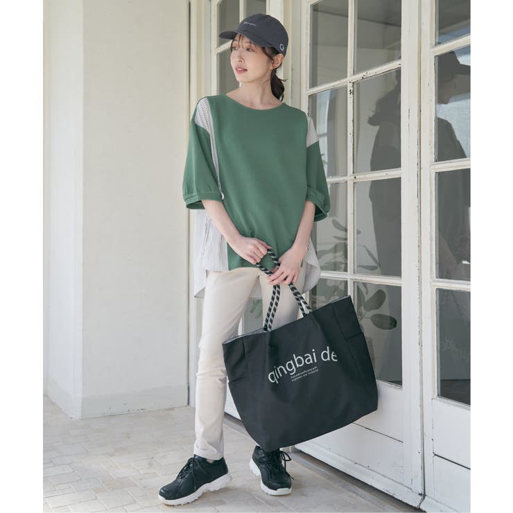 異素材切り替えサイドリボンプルオーバー | ikka  | 詳細画像5 