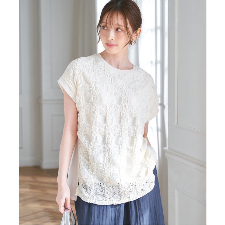 【お得だ値】レースジャガード切り替えプルオーバー | ikka  | 詳細画像2 