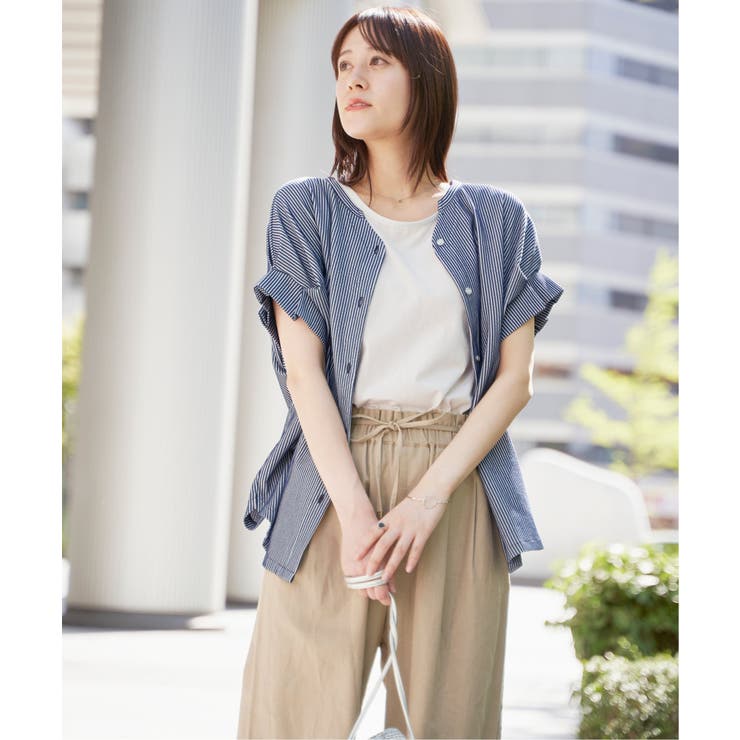 シアサッカー2WAY袖タックプルオーバー | ikka  | 詳細画像11 