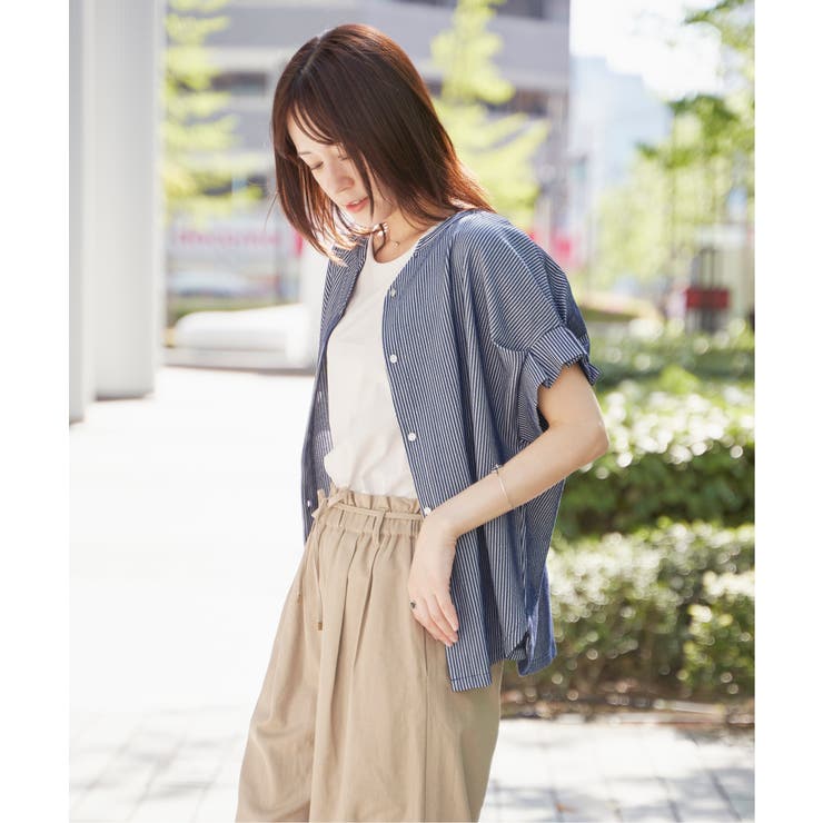 シアサッカー2WAY袖タックプルオーバー | ikka  | 詳細画像12 