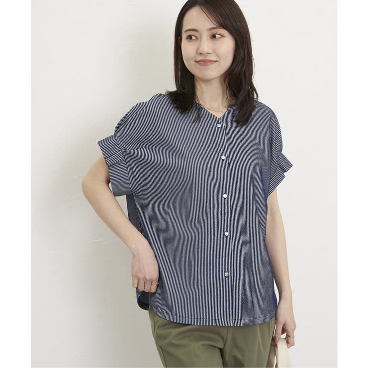 シアサッカー2WAY袖タックプルオーバー | ikka  | 詳細画像16 