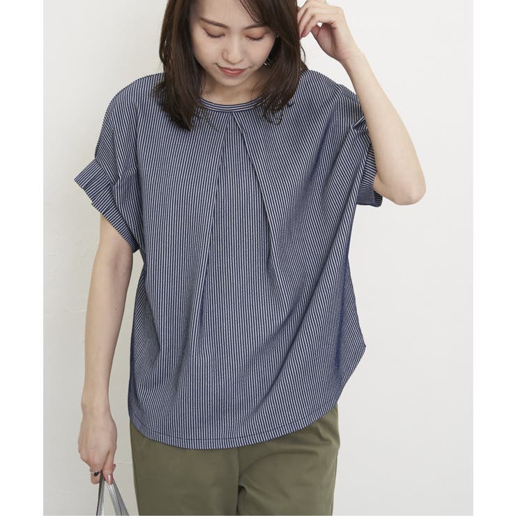 シアサッカー2WAY袖タックプルオーバー | ikka  | 詳細画像18 