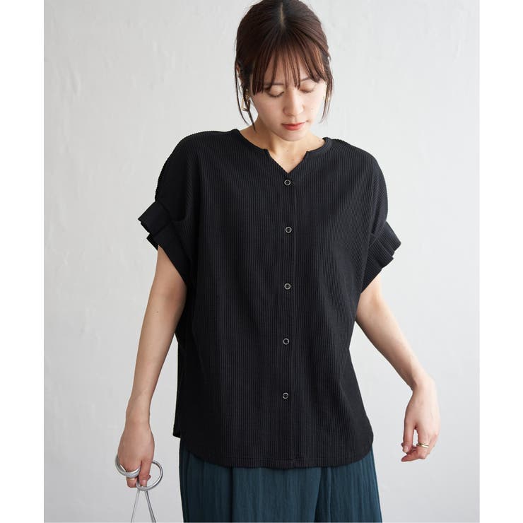 シアサッカー2WAY袖タックプルオーバー | ikka  | 詳細画像20 