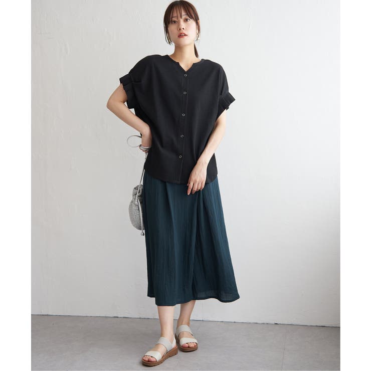 シアサッカー2WAY袖タックプルオーバー | ikka  | 詳細画像21 