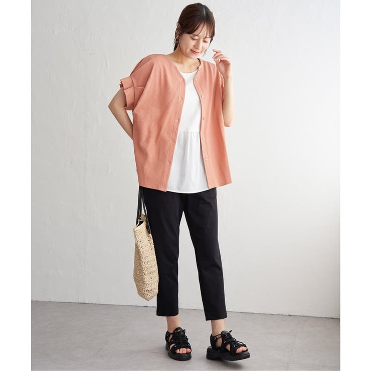 シアサッカー2WAY袖タックプルオーバー | ikka  | 詳細画像24 