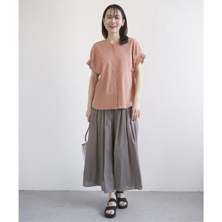 シアサッカー2WAY袖タックプルオーバー | ikka  | 詳細画像26 